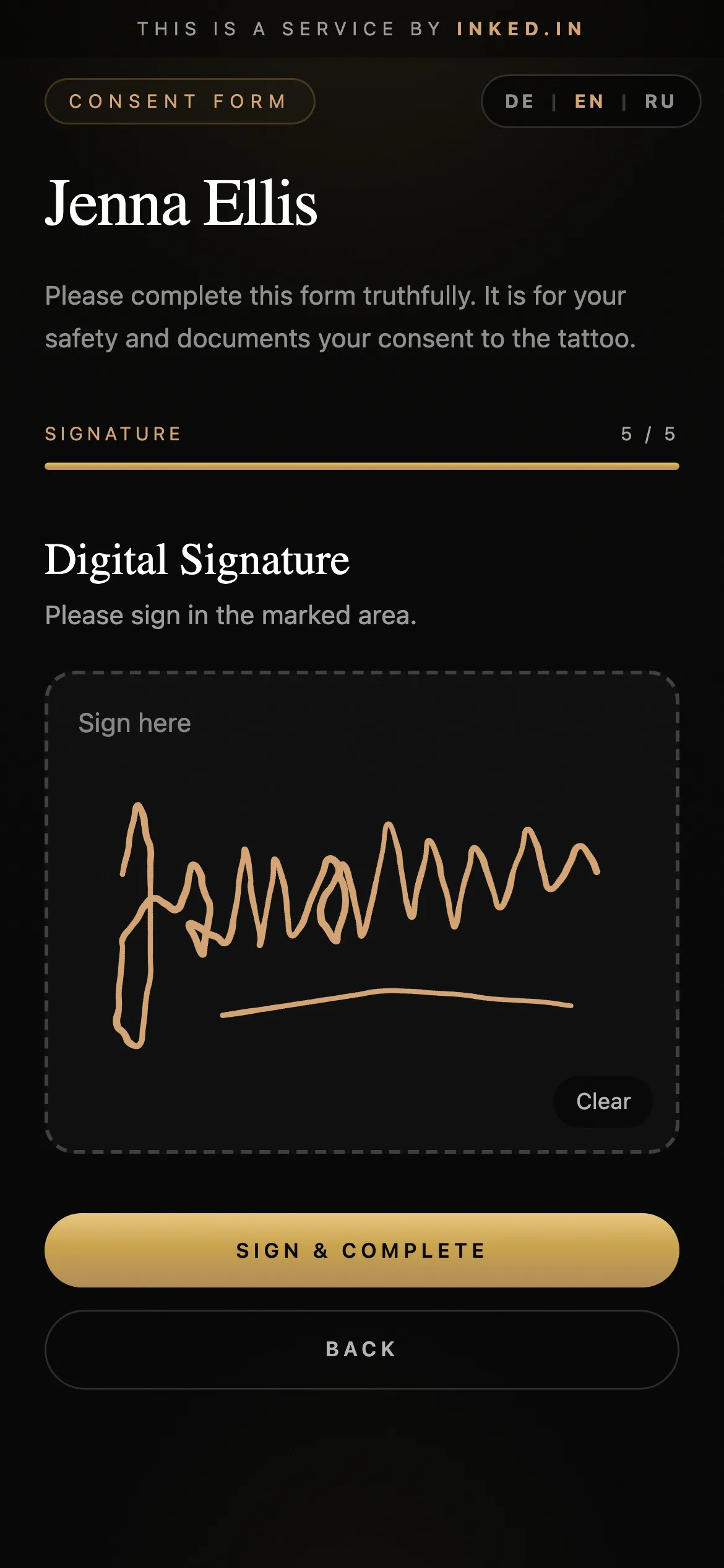 The signature that holds up.