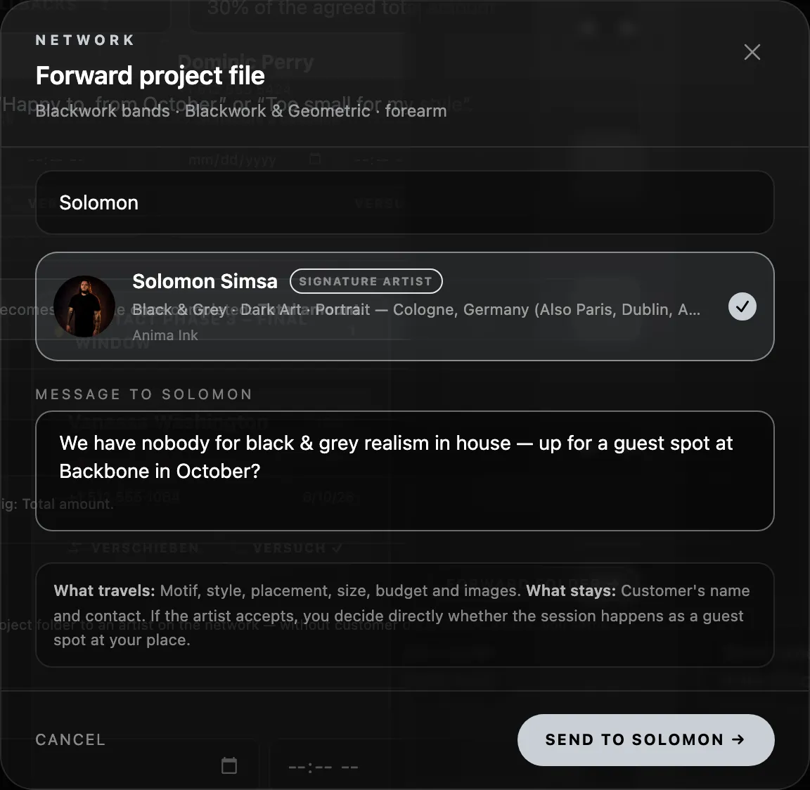 Forward project file