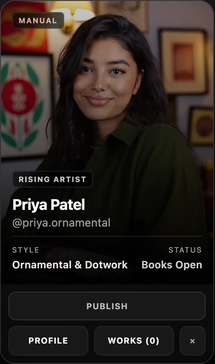 Artist card — Priya Patel